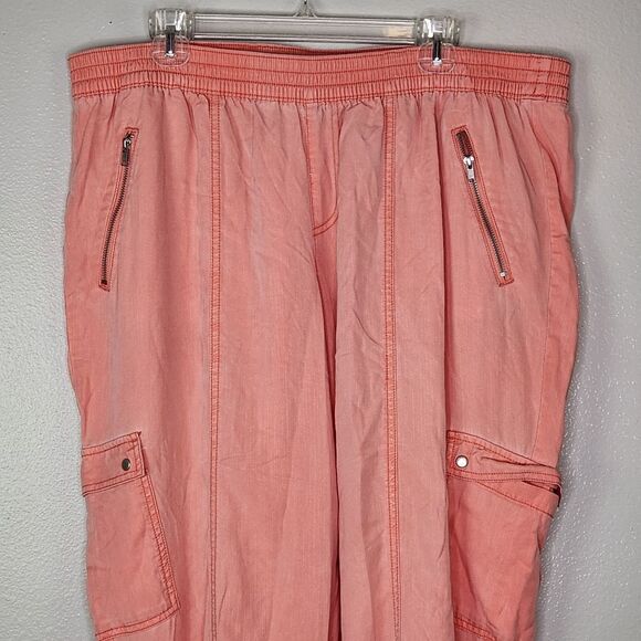 Lane Bryant Peach Cargo Flight Joggers Size 18/20 - Picture 2 of 8